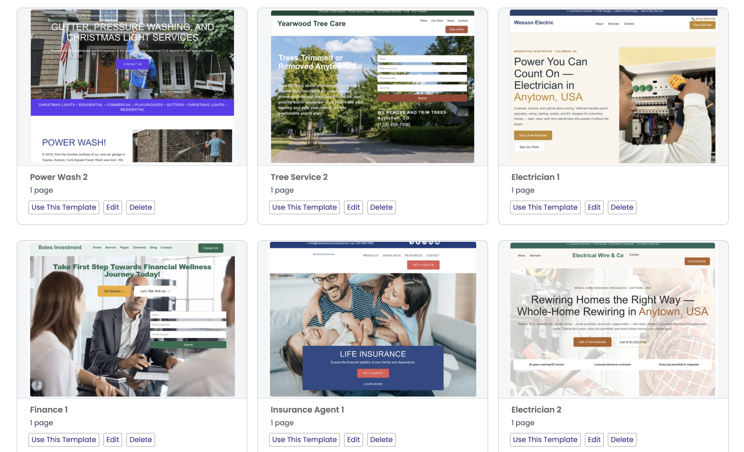 Templates Screenshot